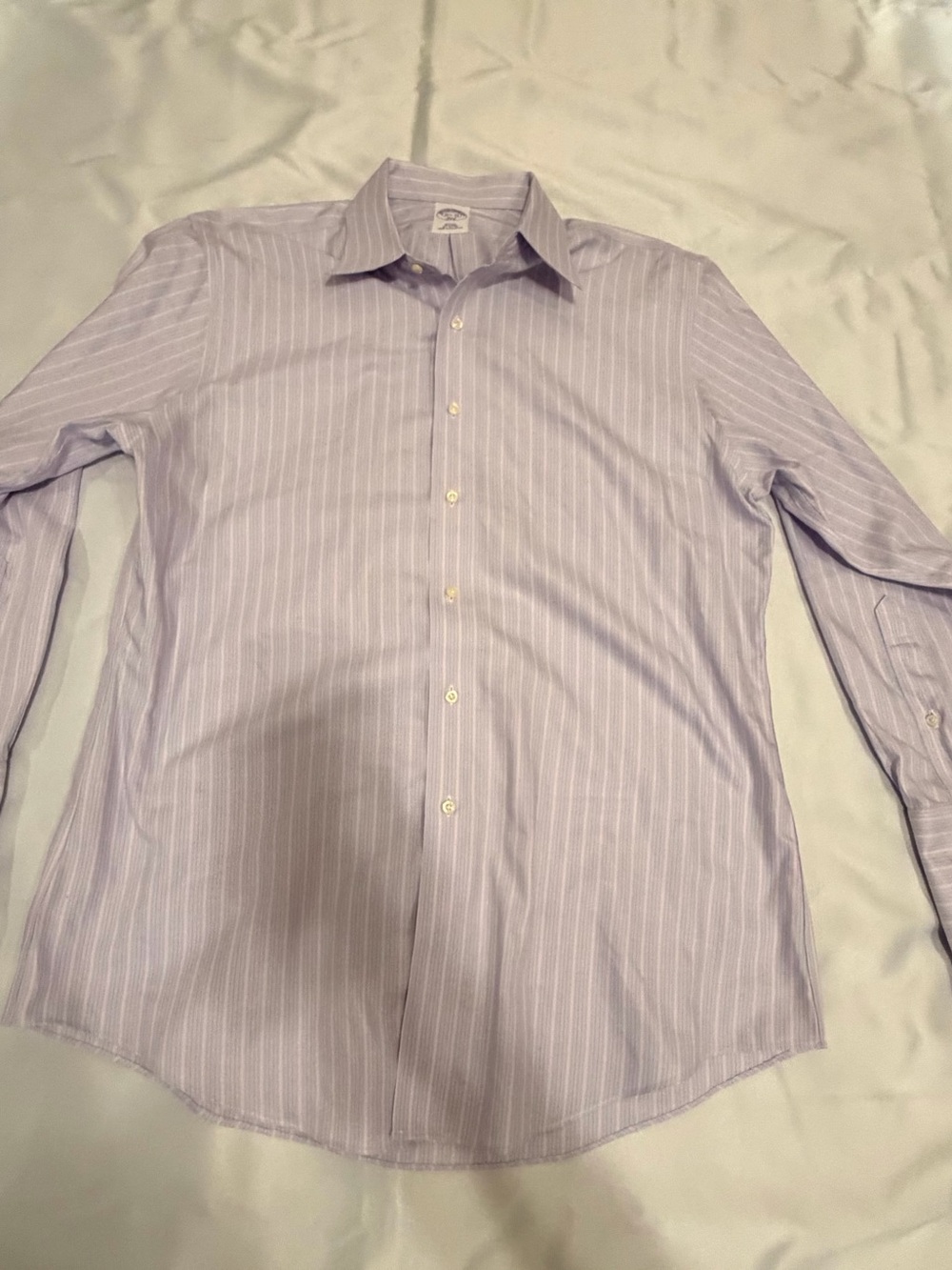 Brooks Brothers Lavender Pinstripe Dress Shirt - slim fit